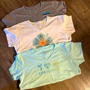3 Life is Good Tees Sz XXL
